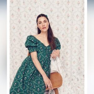 $115 add on Hill House Ophelia in Emerald Trellis